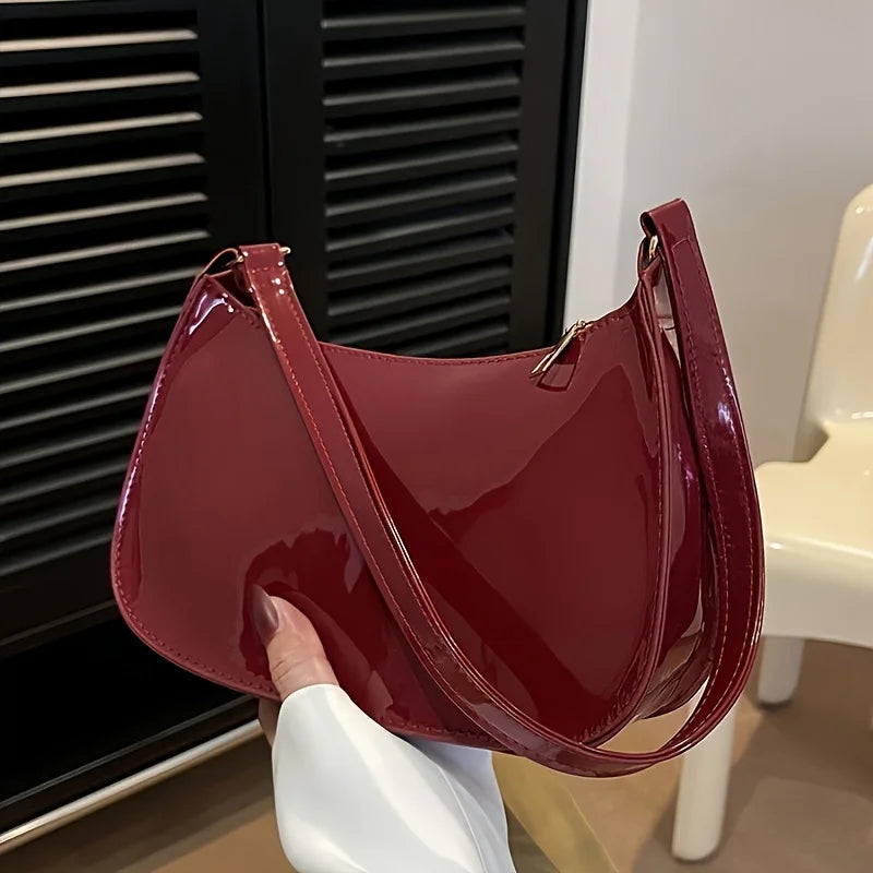 Mini Patent Leather Shoulder Bag for Women