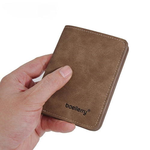 Minimalist Men's Leather Bifold Wallet with Card Slots