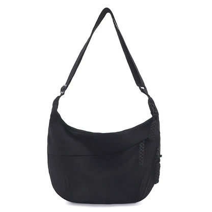 Crescent Crossbody Bag – Lightweight Nylon Shoulder Purse for Women