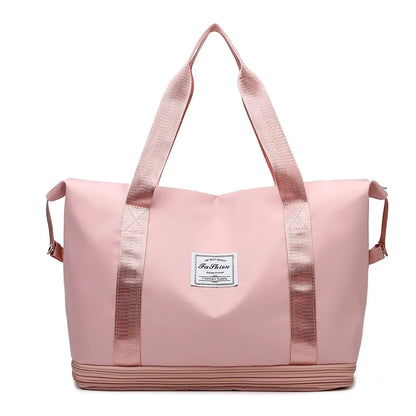 Double Extended Large Capacity Travel Bag Dry Wet Separation Lightweight Storage Student Luggage