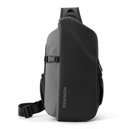 Men S Shoulder Bag Korean Version Large Capacity Chest Safety Reflective Strip Commuting Nylon