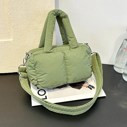 Quilted Puffer Crossbody Bag Mini Padded Handbag Top Handle Bag Adjustable Strap Women S Casual