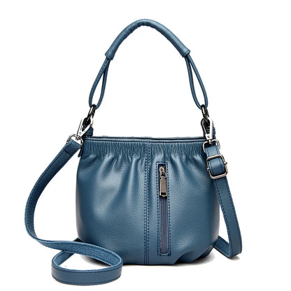 PU Leather Bucket Bag for Women – Small Crossbody Shoulder Purse