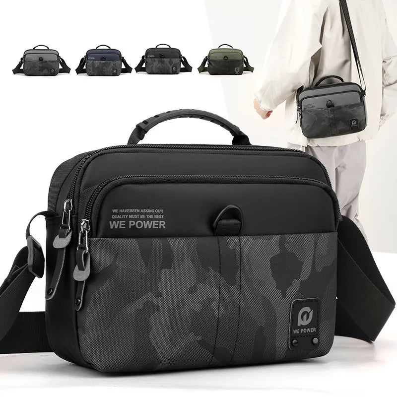 Men S Shoulder Bag Leisure Multi-Function Waist Nylon Business Handbag Large Capacity Crossbody