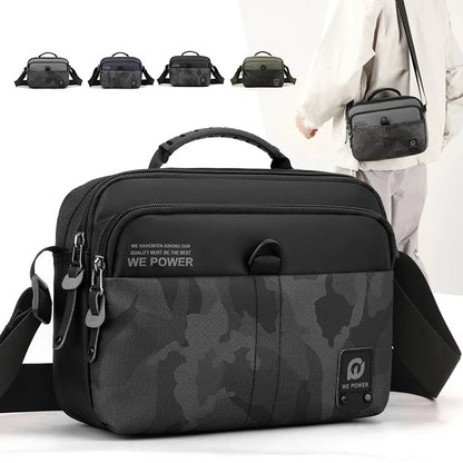 Men S Shoulder Bag Leisure Multi-Function Waist Nylon Business Handbag Large Capacity Crossbody