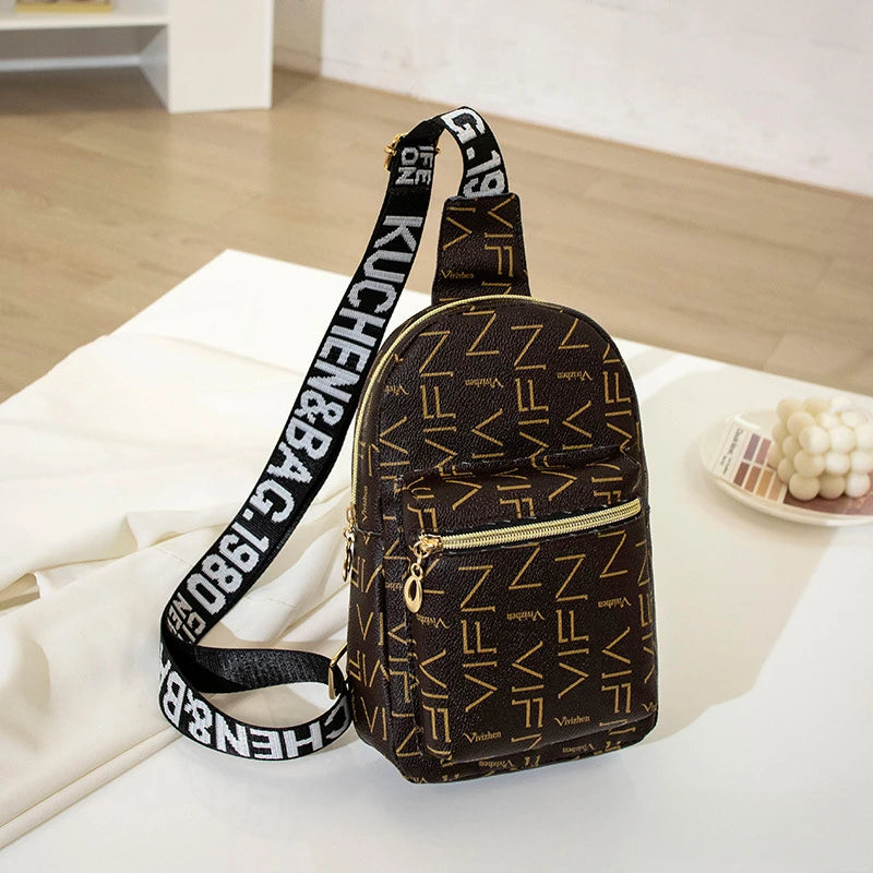 Fashionable Crossbody Bag Women Large Capacity Versatile Chest Bag Model Single-Shoulder Bag Ladies