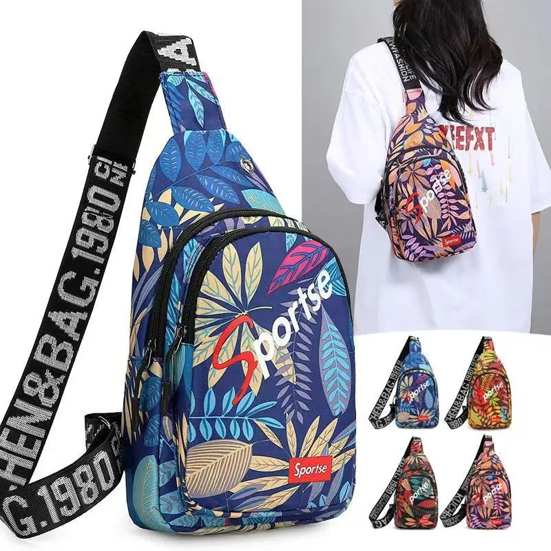 Chest Bag Men Women Shoulder Sling Large Capacity Waterproof Wear-Resistant Street Mobile Phone