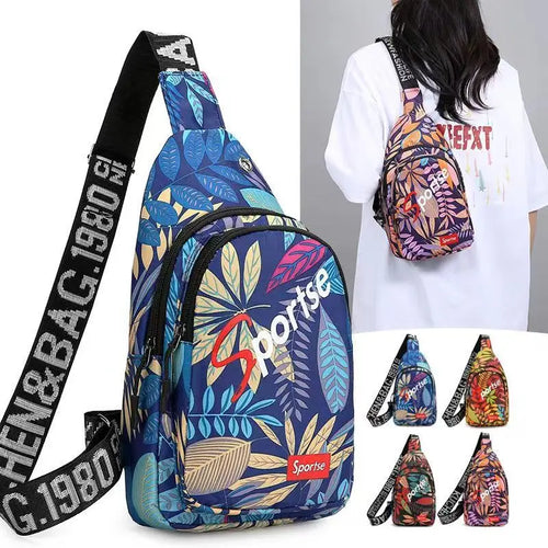 Chest Bag Men Women Shoulder Sling Large Capacity Waterproof Wear-Resistant Street Mobile Phone