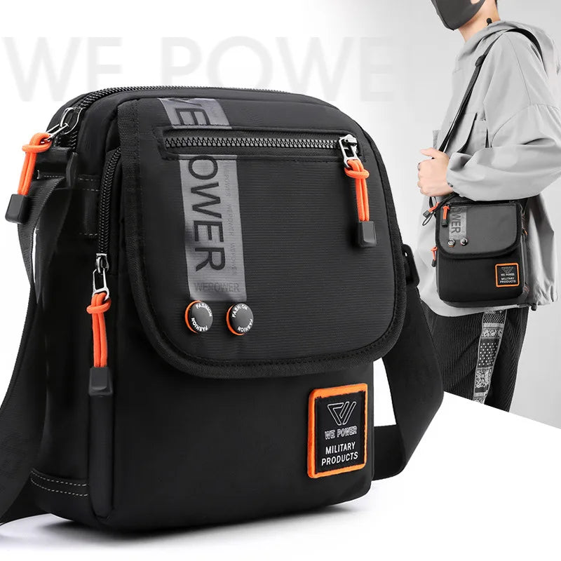 Men S Zipper Cross-Body Casual Shoulder Bag Postman Outdoor Large Capacity Sports