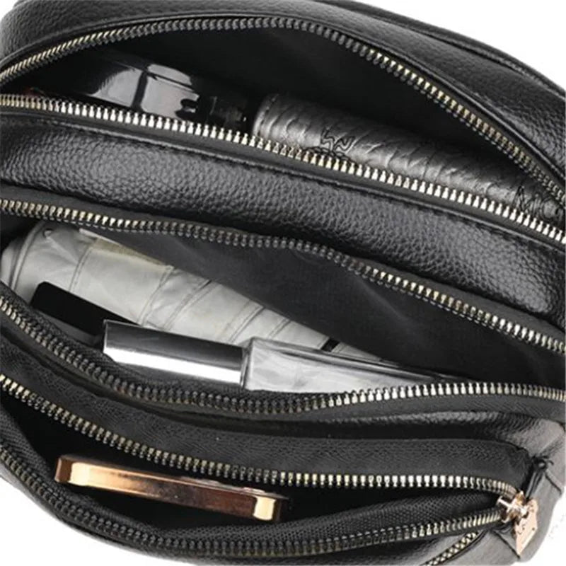PU Leather Multi-Pocket Crossbody Bag for Women