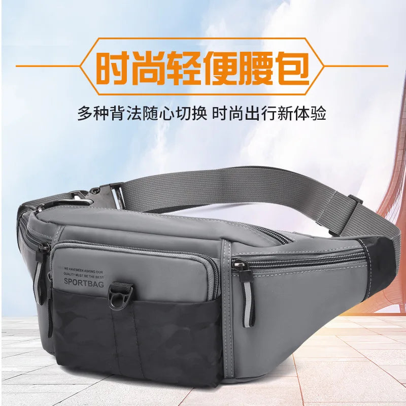 Oxford Waterproof Waist Bag Sports Running Mobile Phone Storage Large Capacity Multifunctional