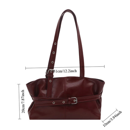 Large Capacity Women S Shoulder Bag Tote Commuter Simple Vintage Cross-Border Style Versatile