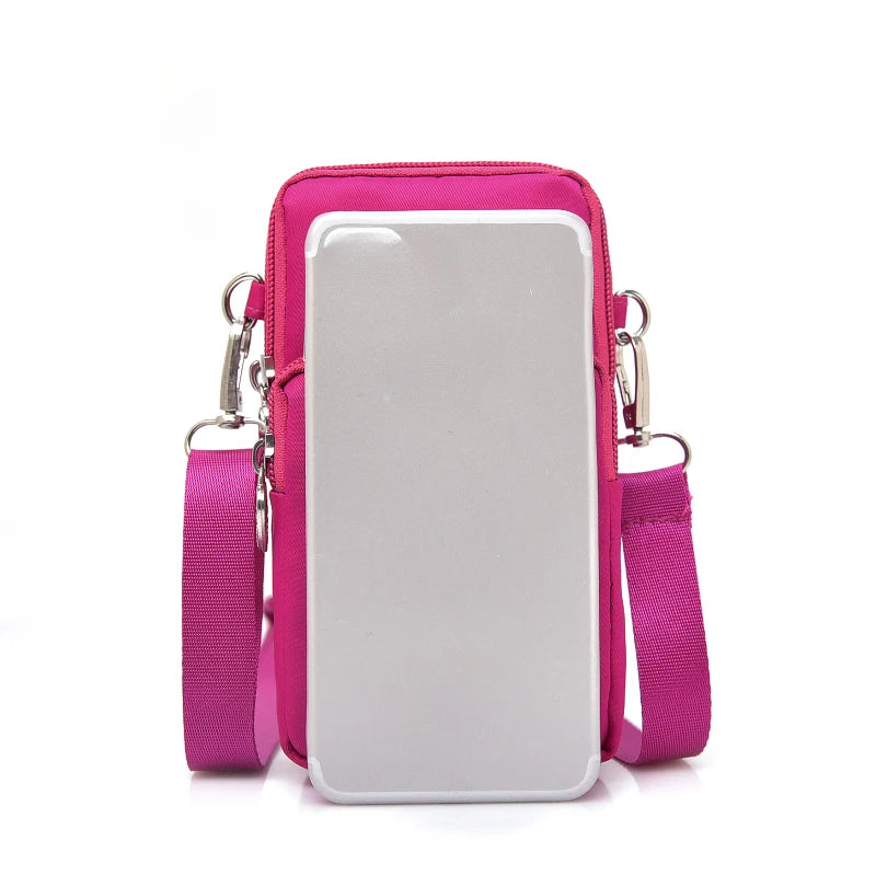Crossbody Phone Bag for Women – Mini Shoulder Purse with Triple Compartments