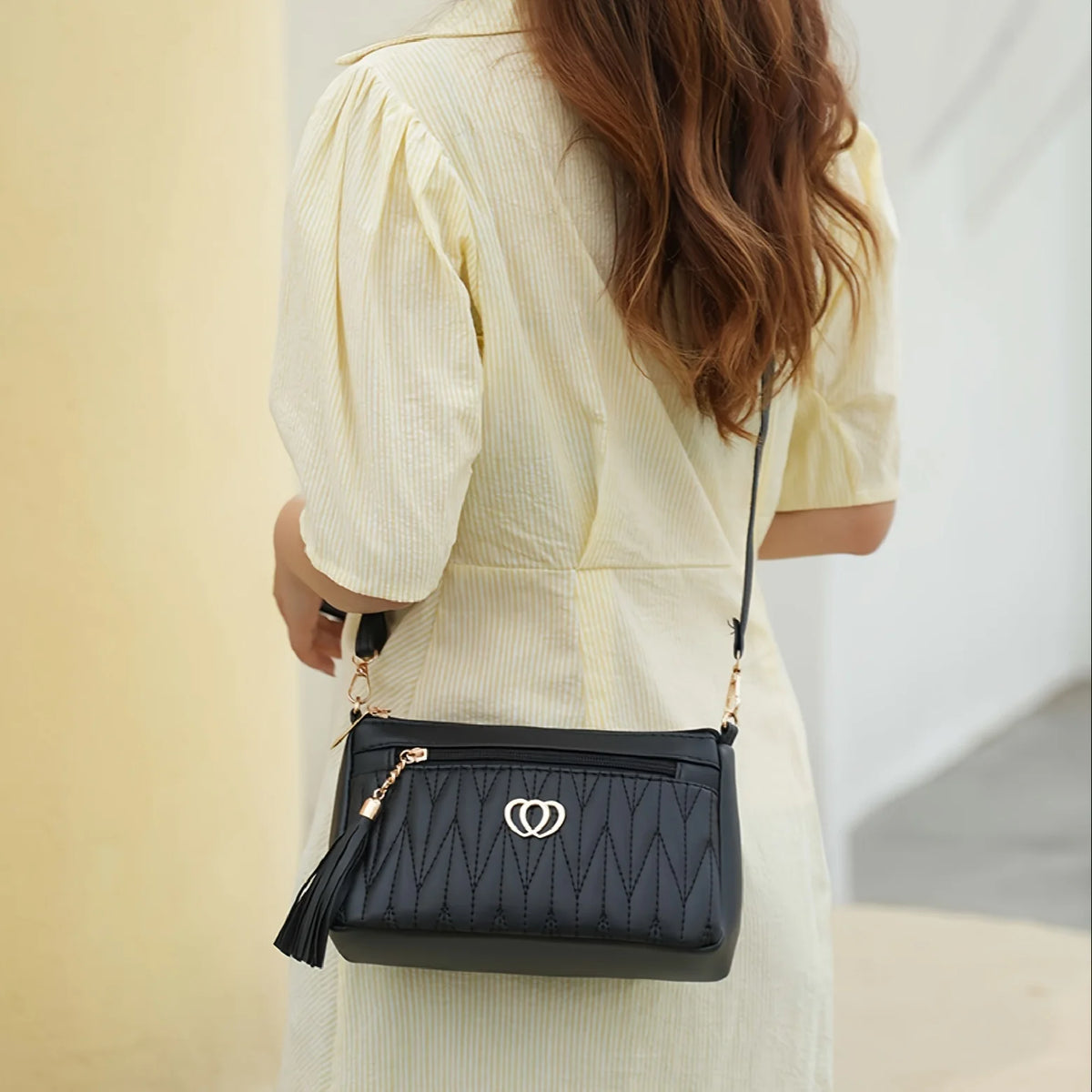 Quilted Crossbody Bag – Women's Vintage Leather Shoulder Bag
