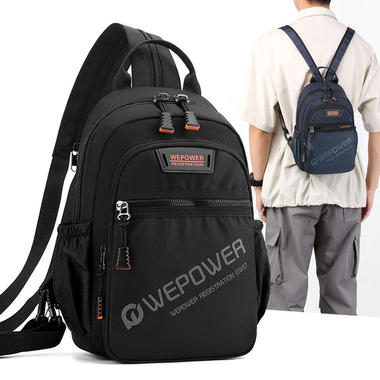 Men S Business Leisure Chest Bag One Shoulder Diagonal Across Both Shoulders Outdoor Travel