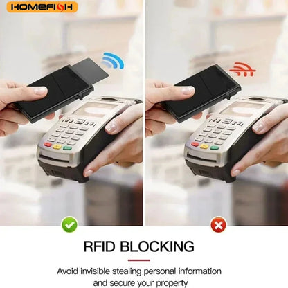 Homefish Slim Metal Card Wallet Rfid Anti-Scan Card Protector