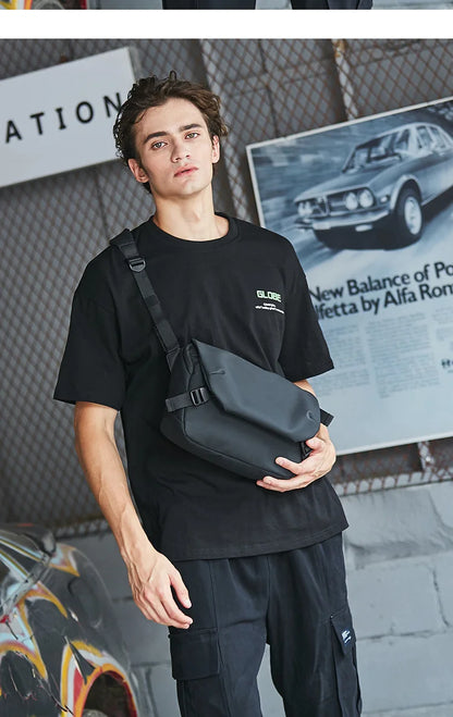 Men S Waterproof Oxford Fabric Single-Shoulder Fashionable Messenger Bag - Waterproof
