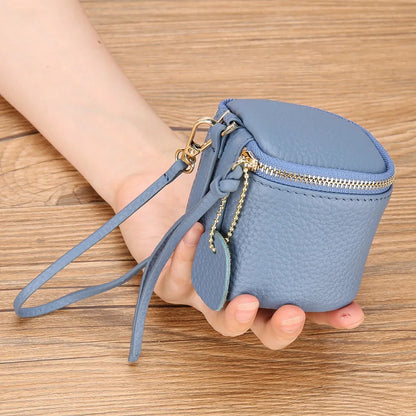 Vintage Leather Cosmetic Bag Lipstick Change Storage Bag