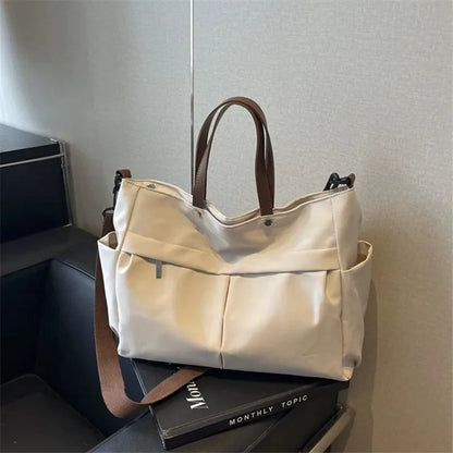 Spacious Nylon Tote Bag Women Stylish Handbag Shoulder Crossbody