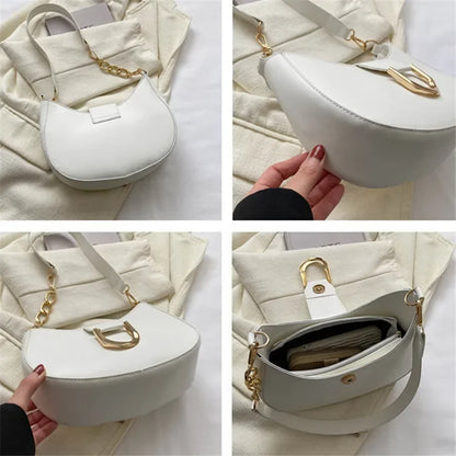 PU Leather Shoulder Bag for Women – Stylish Underarm Purse