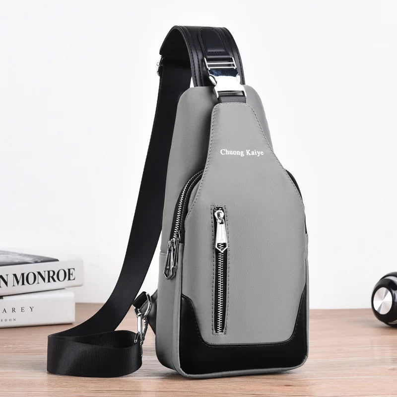 Chest Crossbody Bag Waterproof Men S Single-Shoulder Buckle Backpack Large-Capacity Multi-Functional