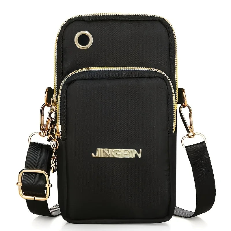 Nylon Crossbody Phone Bag for Women – Lightweight Mini Messenger Purse
