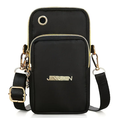 Nylon Crossbody Phone Bag for Women – Lightweight Mini Messenger Purse