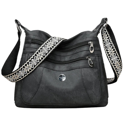 Multi-Color Casual Crossbody Bag Patterned Strap Versatile