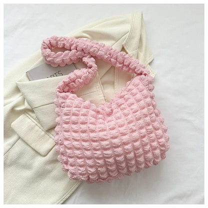 Bubble Quilted Handbag for Women – Lightweight Puffy Tote Bag