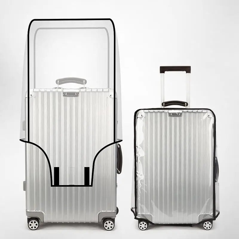 16-28 Inch Transparent Pvc Luggage Cover Waterproof Dustproof Scratch Resistant Suitcase Protector