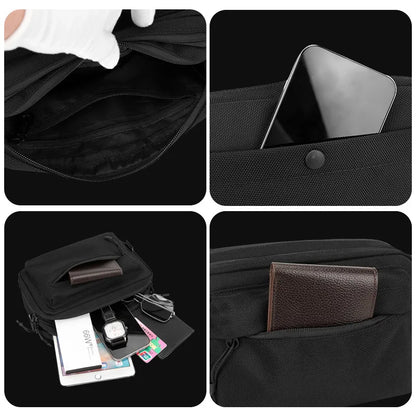 Men S Waterproof Nylon Cloth Shoulder Bag Leisure Commuting Light Oblique Span Large Capacity