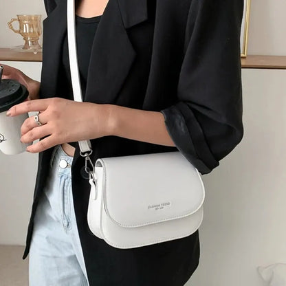 Women S Crossbody Bag Solid Color Fashionable Flipped Retro Casual Simple