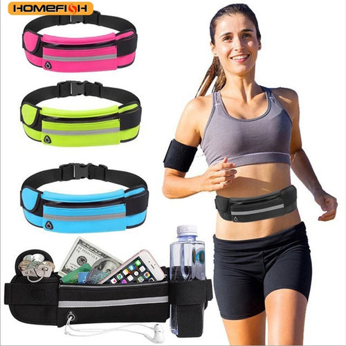 Homefish Running Bag Cycling Waist Belt Waterproof Sports Fanny Pack Mobile Phone Case Gym Jogging