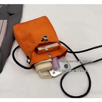 Homefish Nylon Crossbody Bag Soft Mini Phone Wallet Multifunctional Square Shoulder Purse Messenger