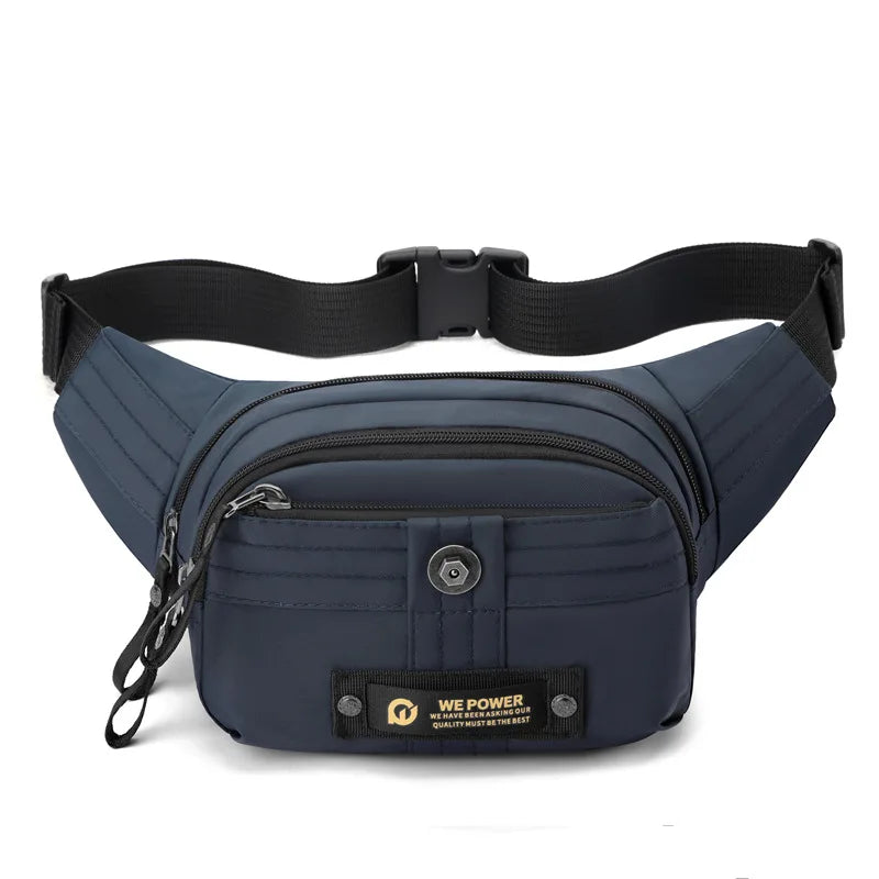 Sports Leisure Waist Bag Men Multi-Layer Multi-Zipper Lightweight Shoulder Crossbody Commuting Chest