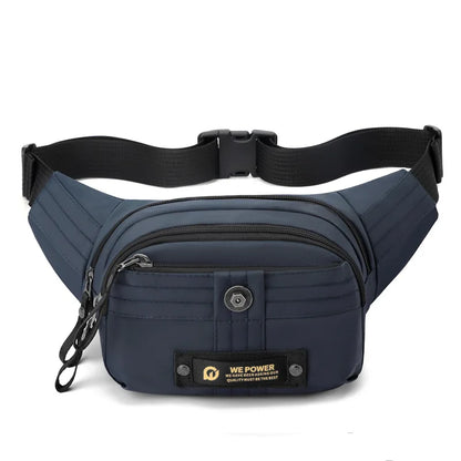 Sports Leisure Waist Bag Men Multi-Layer Multi-Zipper Lightweight Shoulder Crossbody Commuting Chest