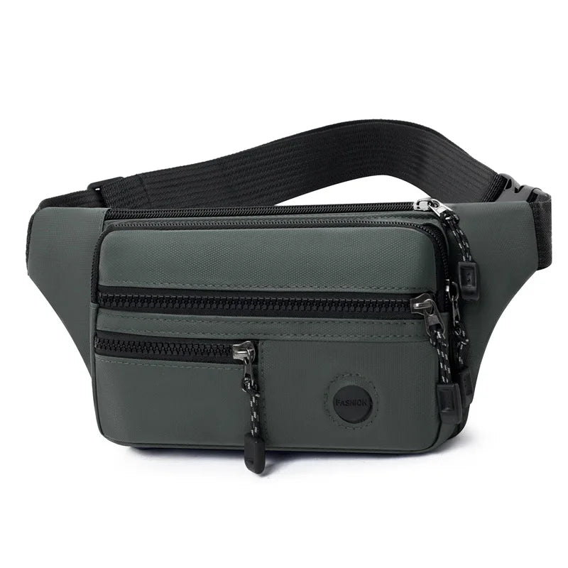 Cross-Body Anti Water Waist Bag Men Women Simple Sports Shoulder Large Capacity Mobile Phone Storage