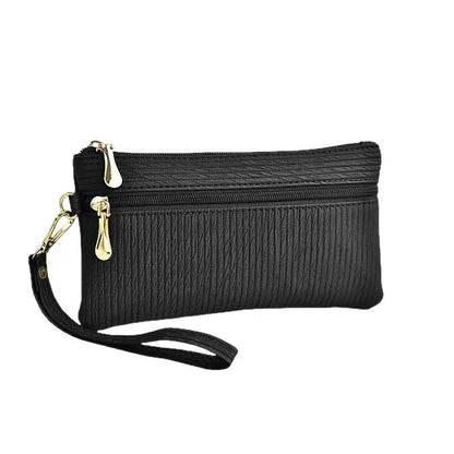 Women Zipper Bag Zero Purse Hand Rope Versatile Mobile Phone Storage Square Large Capacity