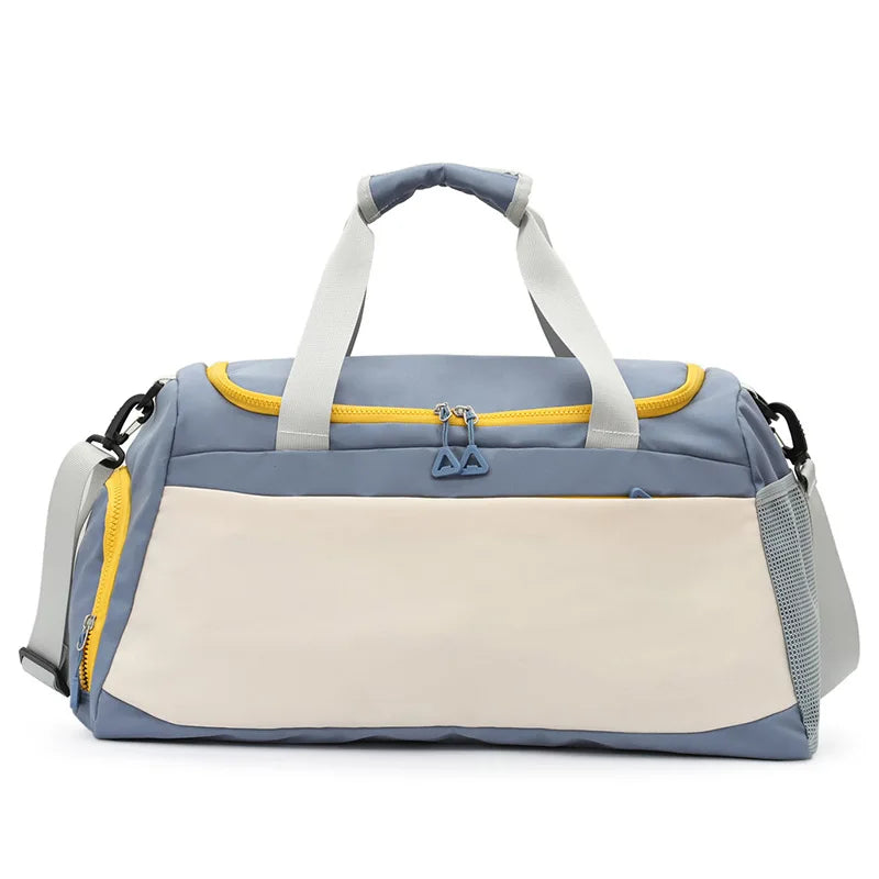 Multi Pocket Gym Duffle Bag Waterproof Versatile Sports Bag Wet Dry Separation Pocket Large Capacity