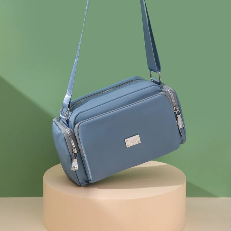 Large Capacity Nylon Crossbody Bag for Women – Wide Strap Shoulder Bag