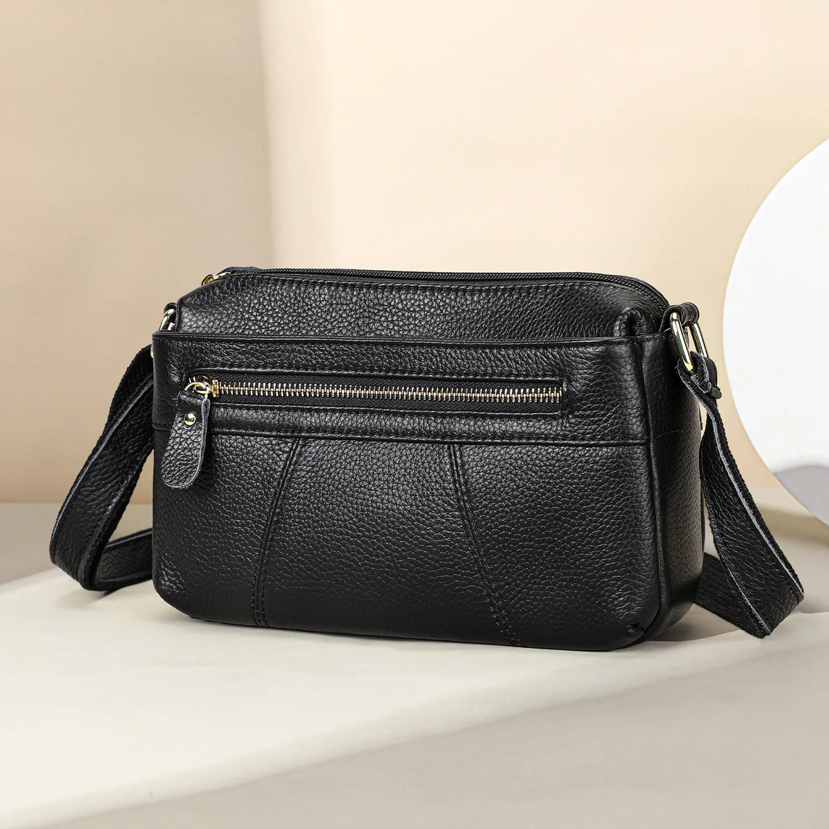 Real Leather Women S Shoulder Bag Commuting Square Cowhide Crossbody