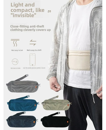 Personal Security Documents Travel Abroad Wallet Passport Card Bag Thin Mobile Phone Money