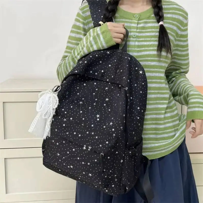Y2K Star Print Backpack – Large Capacity School & Travel Bag