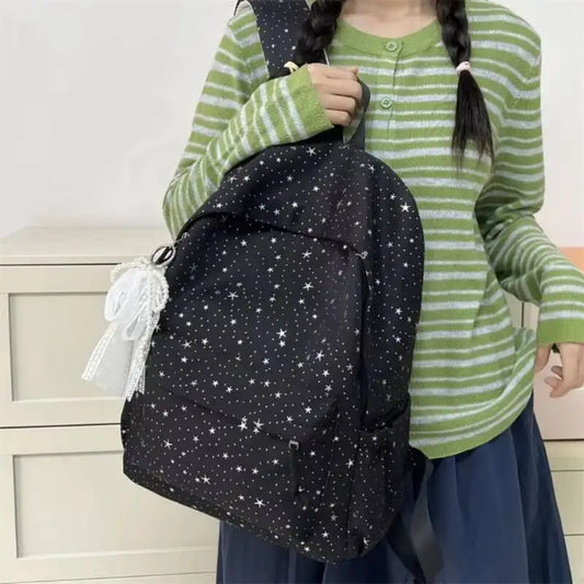 Y2K Star Print Backpack – Large Capacity School & Travel Bag