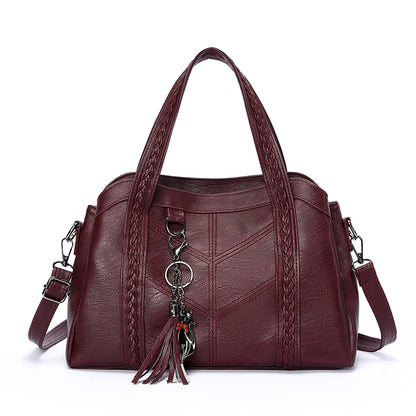 3-Layer Women's Crossbody Bag – PU Leather Shoulder Handbag
