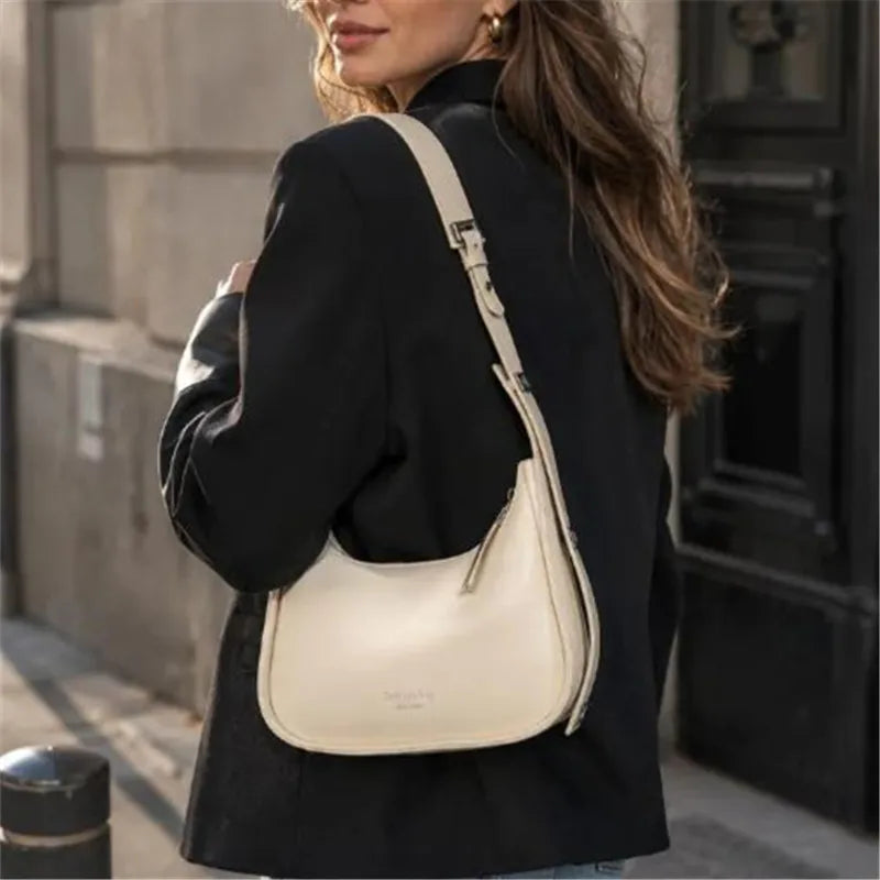 Crescent Crossbody Bag – Retro PU Leather Shoulder Purse for Women