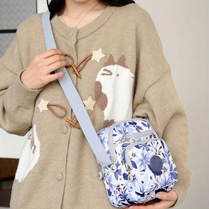 Oxford Cloth Crossbody Bag Women Multi-Pocket Messenger Bag
