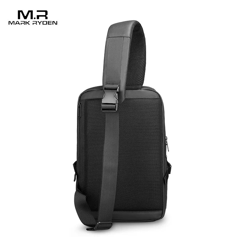 Large Capacity 14-Inch Crossbody Bag Men Oxford Fabric Waterproof Business Casual Single-Shoulder