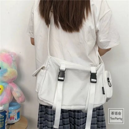Canvas Crossbody Bag – Large Capacity Shoulder Bag for Women & Men