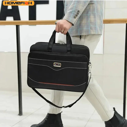 Homefish Multi-Pocket Portable Business Handbag Men